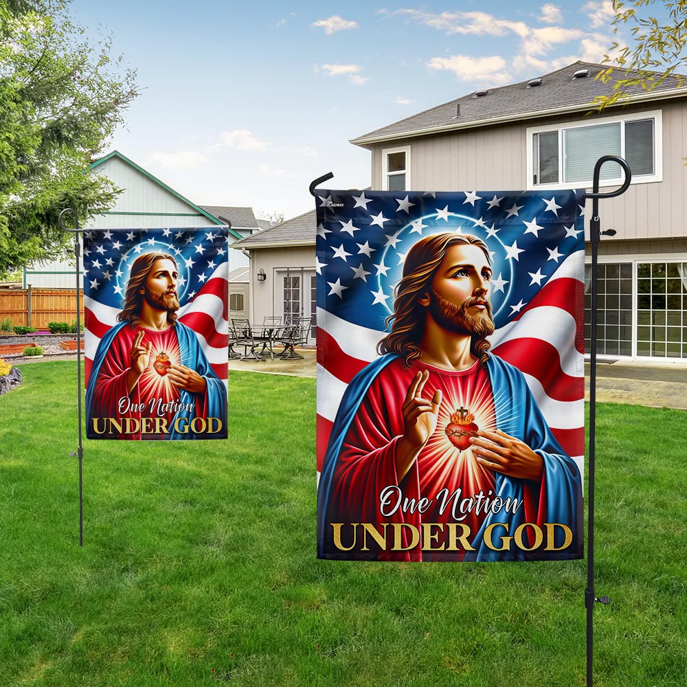FLAGWIX  Jesus Christ American Flag One Nation Under God Flag MLN2290F