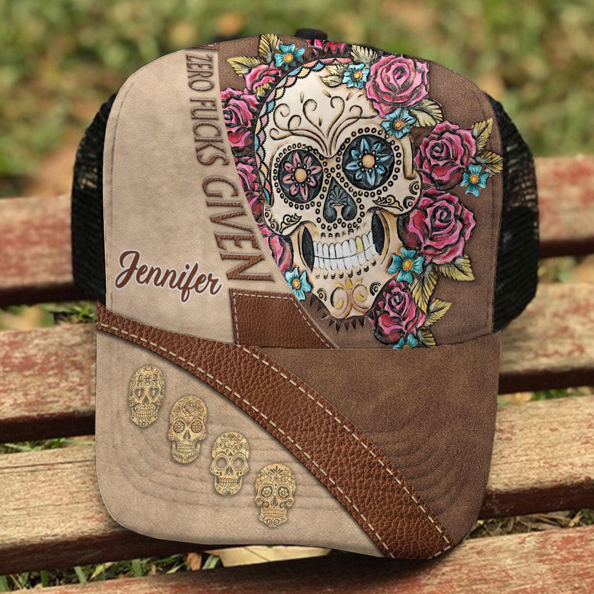 Zero F Given - Personalized Skull Trucker Hat