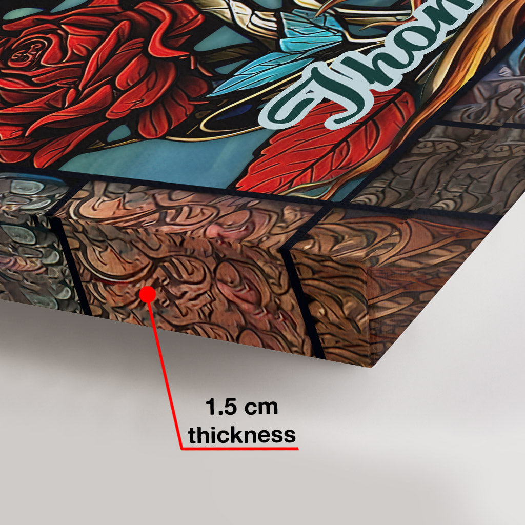 Skull Couple - Skull gift for husband, wife, boyfriend, girlfriend - Personalized Canvas And Poster