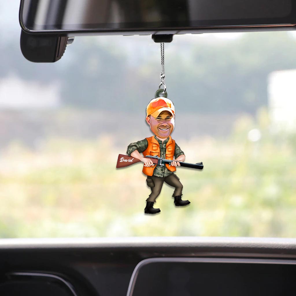 Photo Inserted Funny Hunting - Personalized Hunting Car Ornament
