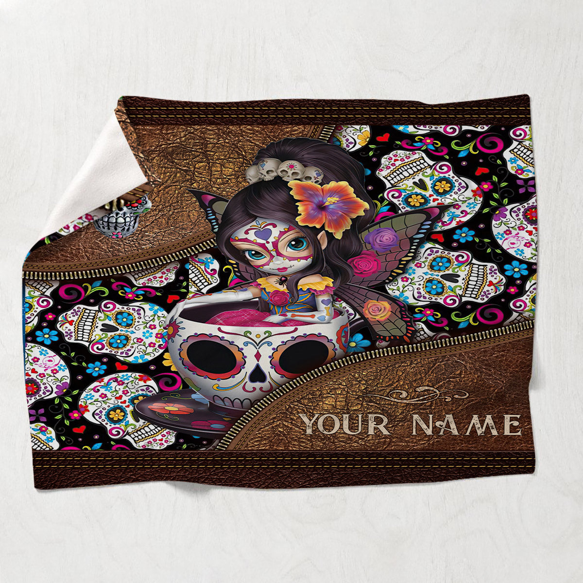 Love Skulls - Personalized Skull Blanket