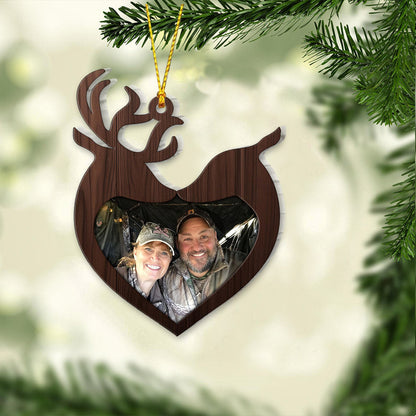 Photo Inserted Funny Fishing Christmas - Hunting gift for girlfriend, boyfriend, husband, wife - Personalized Ornament