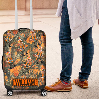 Photo Inserted Hunter - Personalized Hunting Luggage Cover