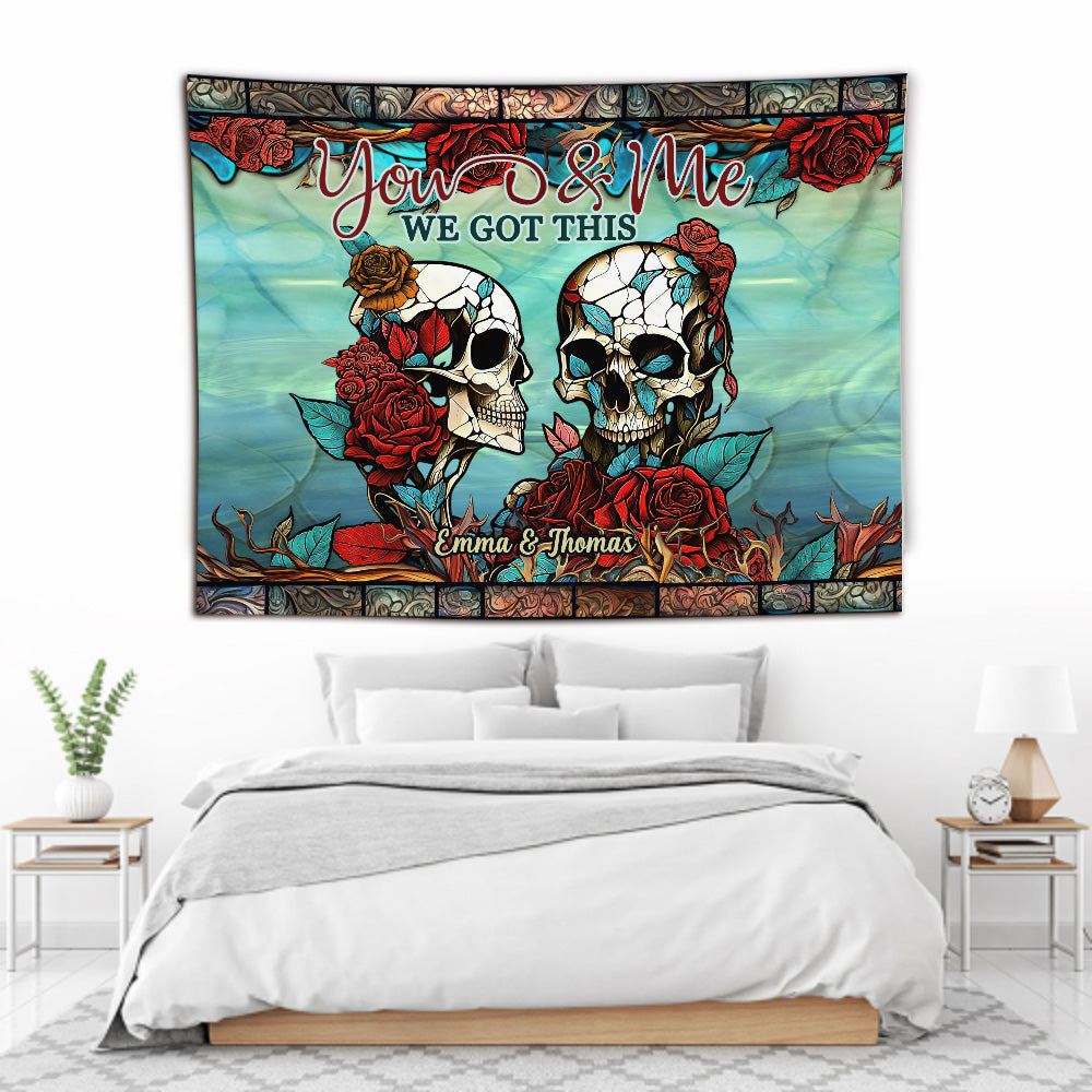 We Got This - Personalized Skull Wall Tapestry