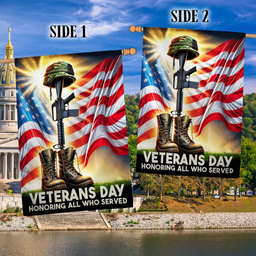Veterans Day Honoring All Who Served Veteran Boots American Flag MLN3994F