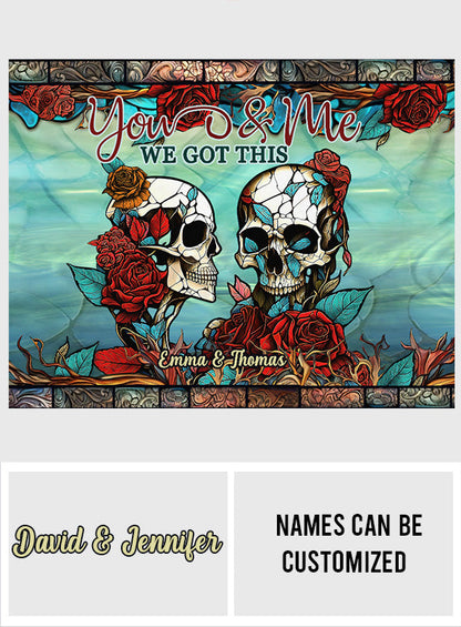 We Got This - Personalized Skull Wall Tapestry