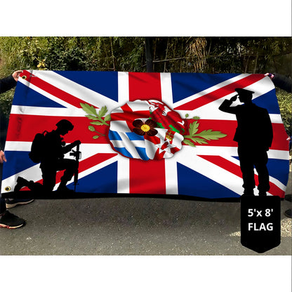 UK Armed Forces Day Veterans Day Grommet Flag PHB33PMN