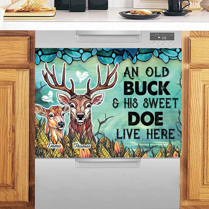 Live Here - Personalized Hunting Dishwasher Cover