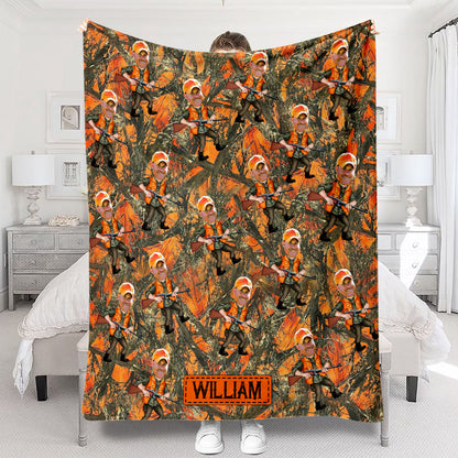 Photo Inserted Hunter - Personalized Hunting Blanket