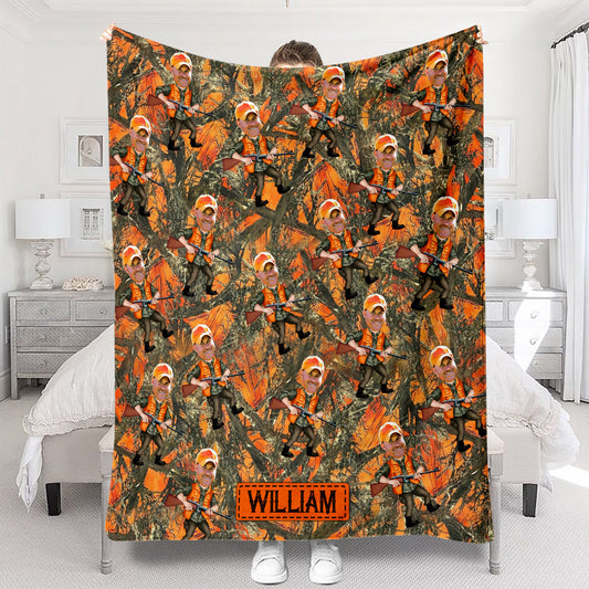 Photo Inserted Hunter - Personalized Hunting Blanket