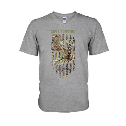 Love Hunting - Personalized Hunting T-shirt And Hoodie