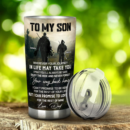 Father And Son Hunting Partners For Life - Personalized Hunting Tumbler