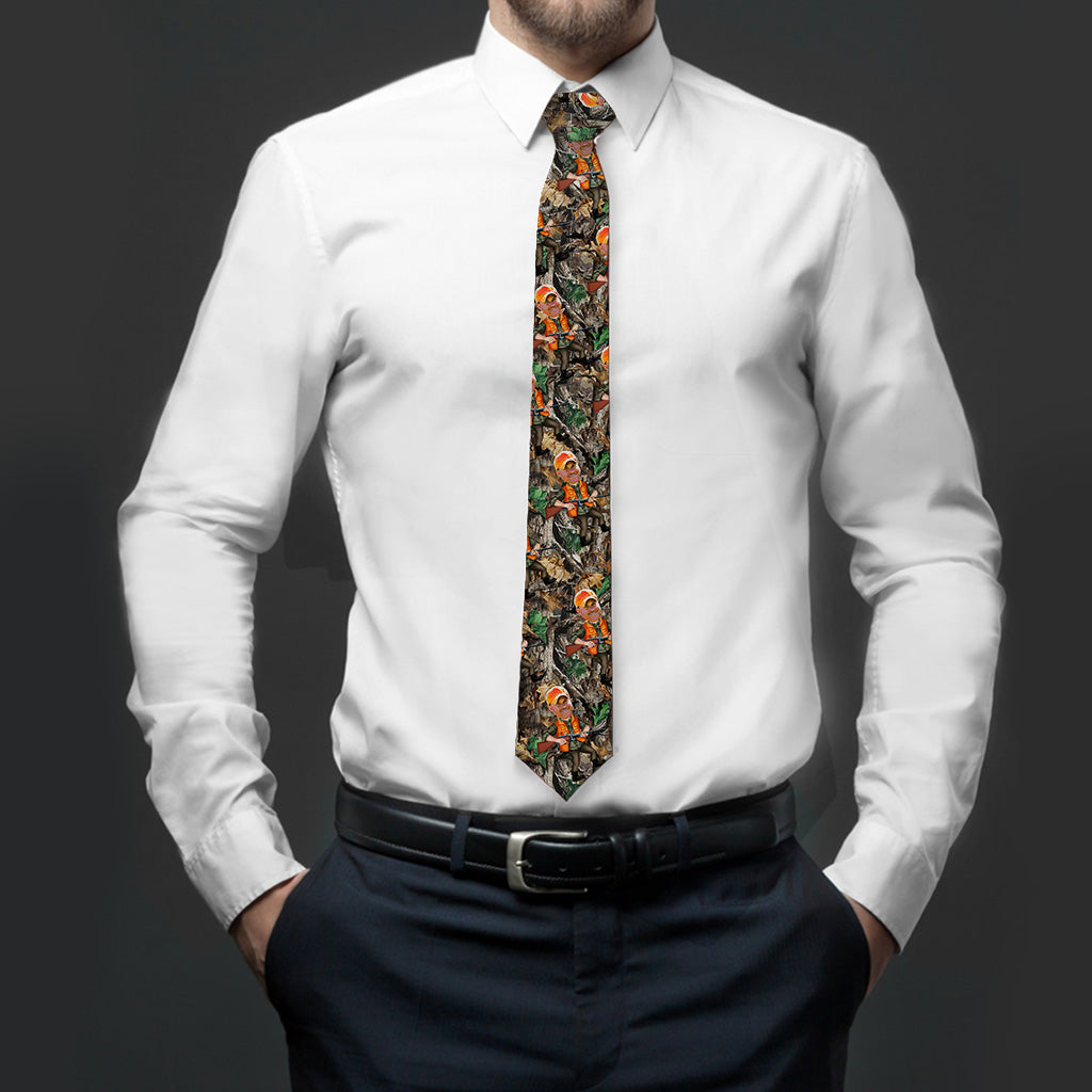 Photo Inserted Hunter - Personalized Hunting Necktie