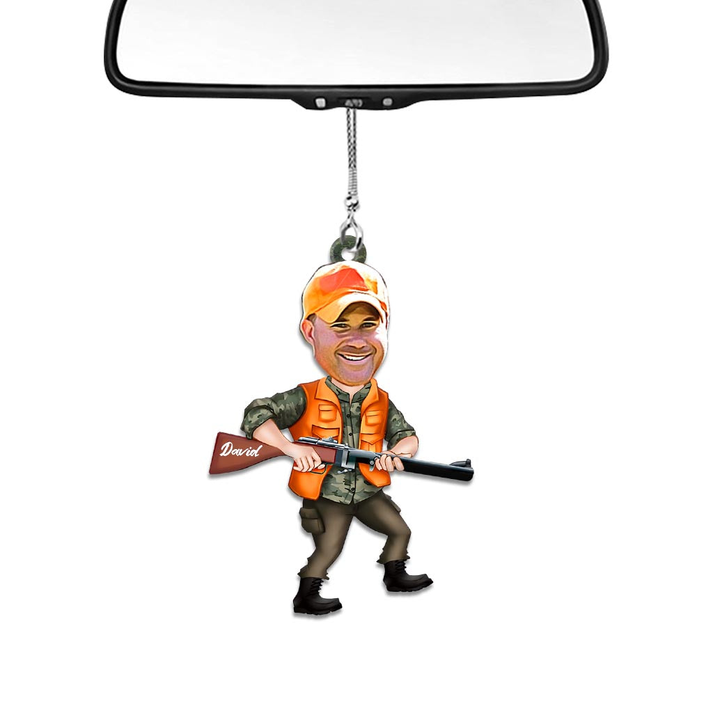 Photo Inserted Funny Hunting - Personalized Hunting Car Ornament
