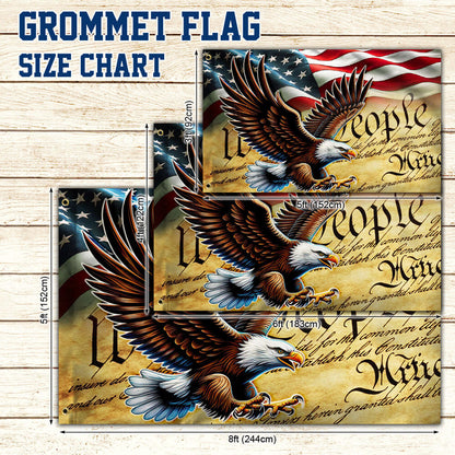 Patriotic Eagle We The People Grommet Flag MLN2689GF
