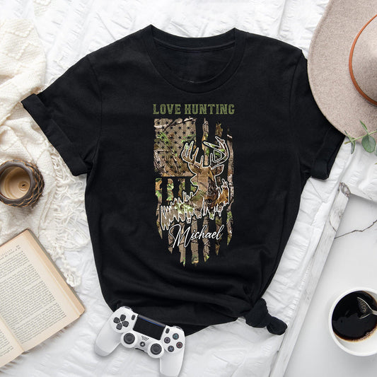 Love Hunting - Personalized Hunting T-shirt And Hoodie