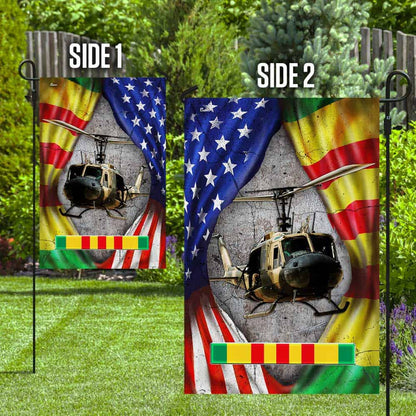 Huey Helicopter Vietnam Veteran Lest We Forget Flag DBD2687F
