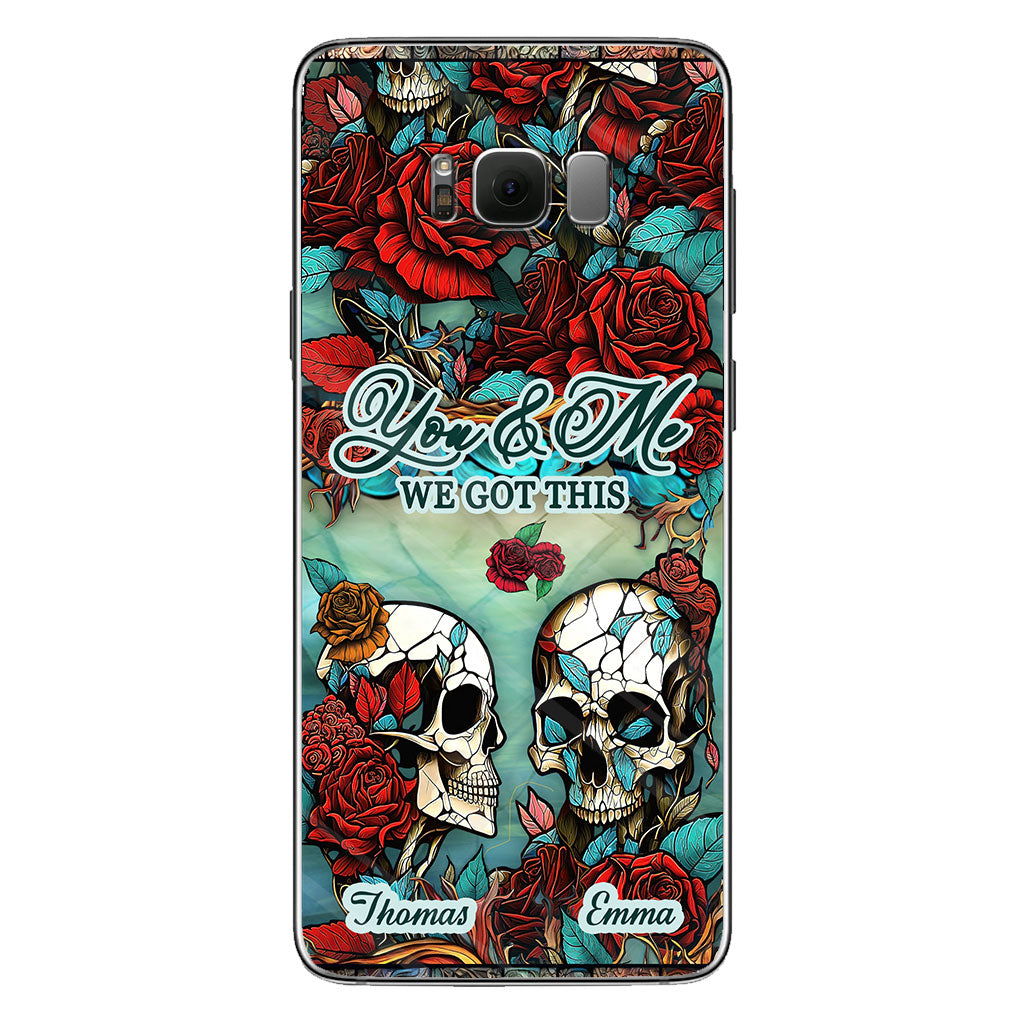 Skull Couple - Skull gift for husband, wife, boyfriend, girlfriend - Personalized Phone Case