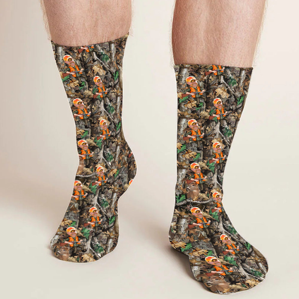 Photo Inserted Hunter - Personalized Hunting Socks