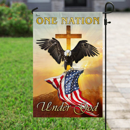 One Nation Under God. Christian. Eagle Flag