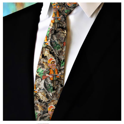 Photo Inserted Hunter - Personalized Hunting Necktie