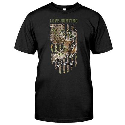 Love Hunting - Personalized Hunting T-shirt And Hoodie