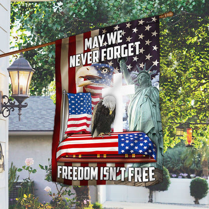 Veteran Eagle Flag May We Never Forget Freedom Isn't Free MLN309F