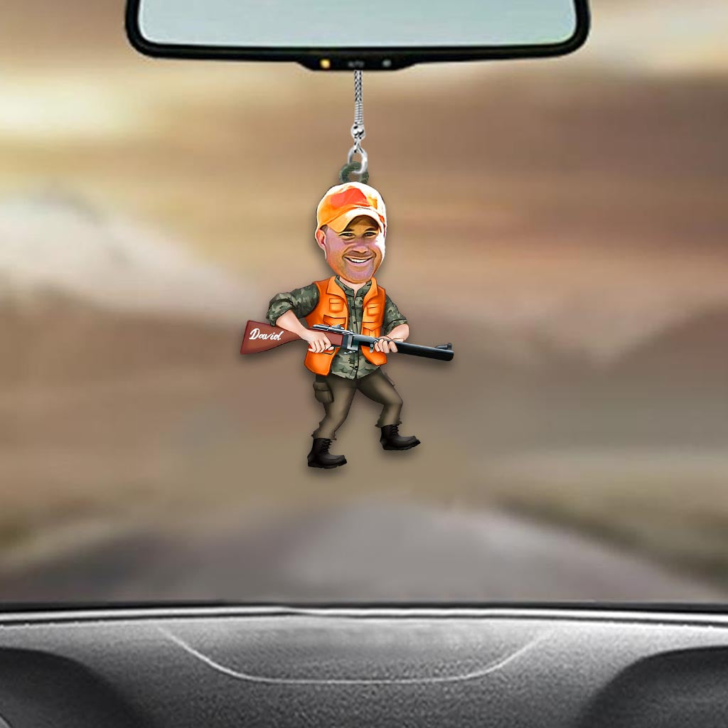 Photo Inserted Funny Hunting - Personalized Hunting Car Ornament