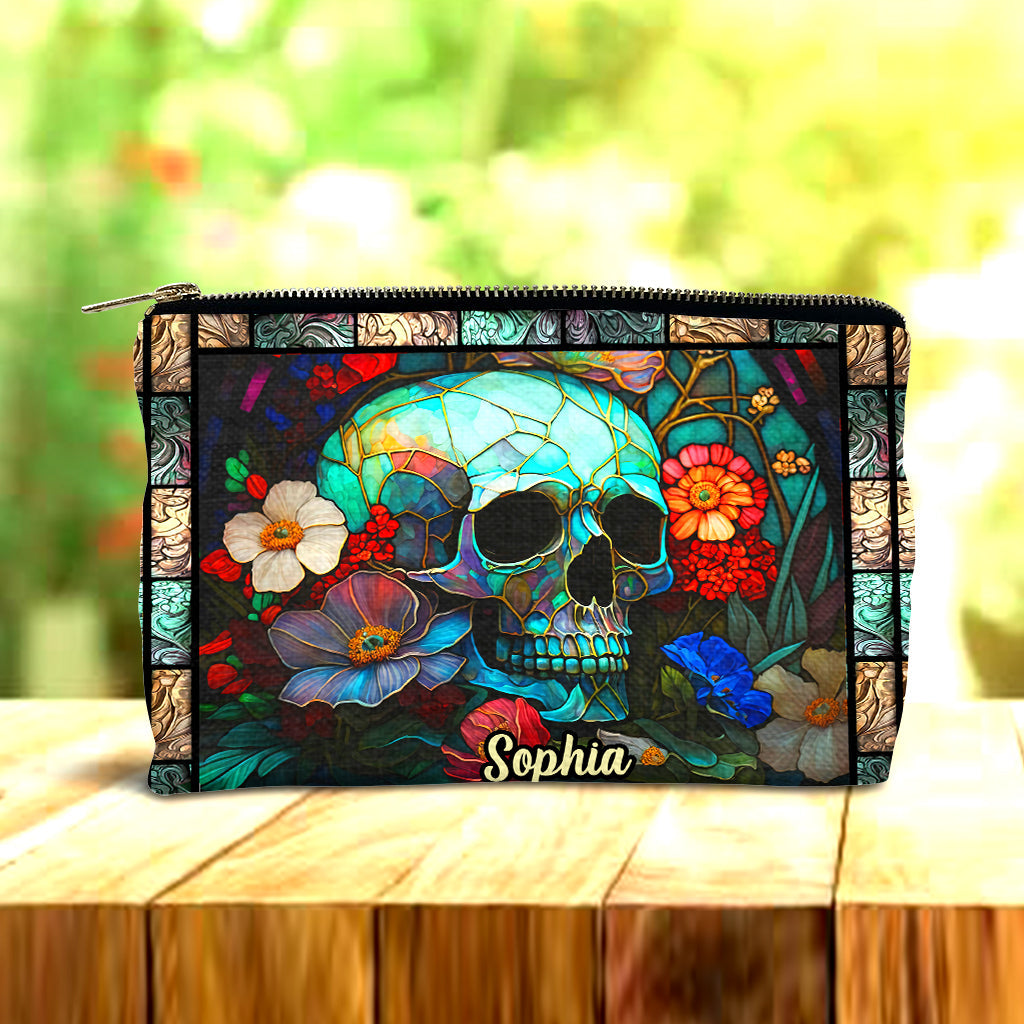 Floral Skull - Personalized Skull Pouch