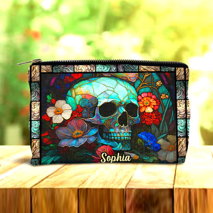 Floral Skull - Personalized Skull Pouch