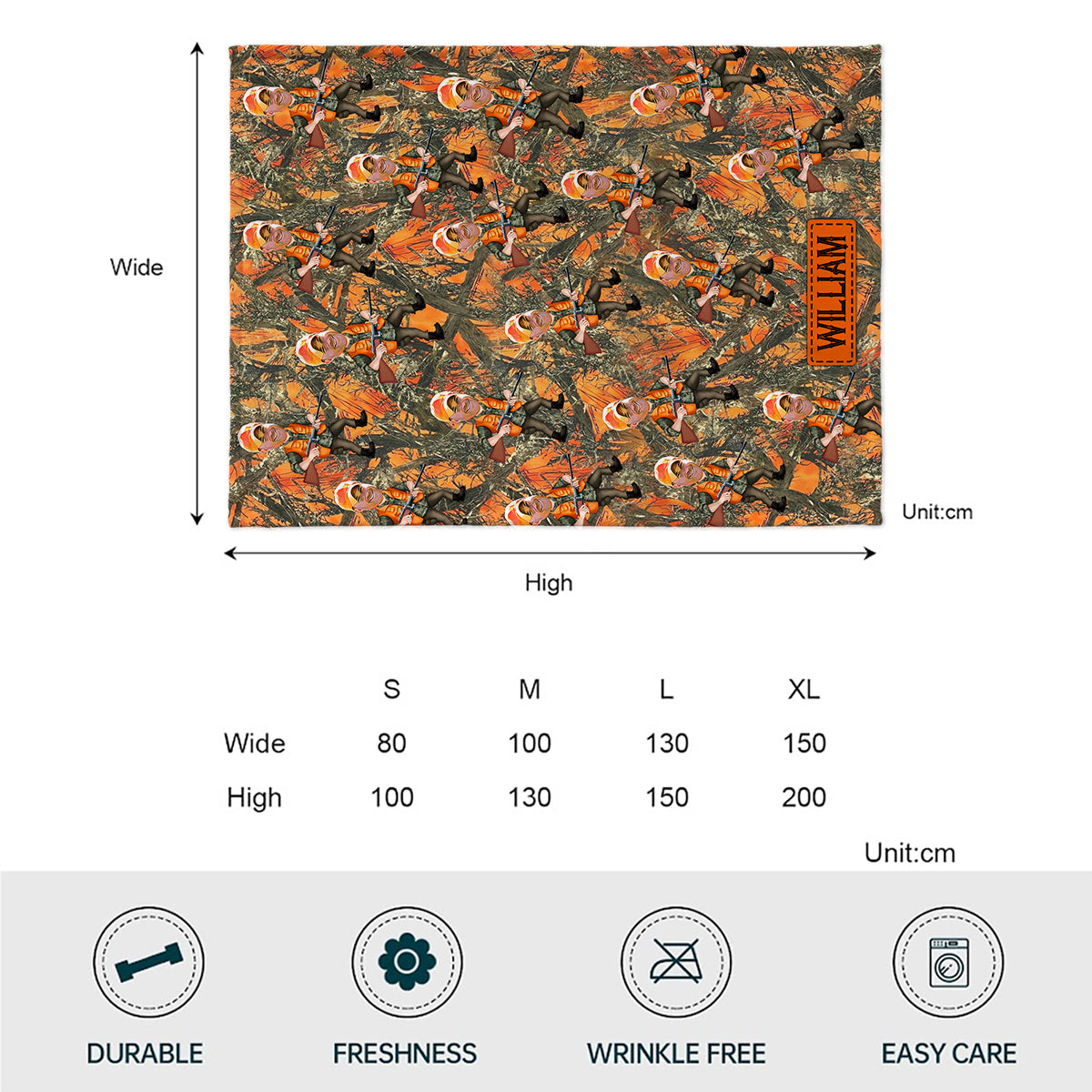 Photo Inserted Hunter - Personalized Hunting Blanket