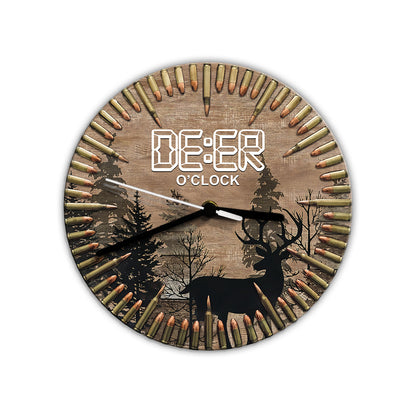 Deer O'Clock Hunting Wall Clock