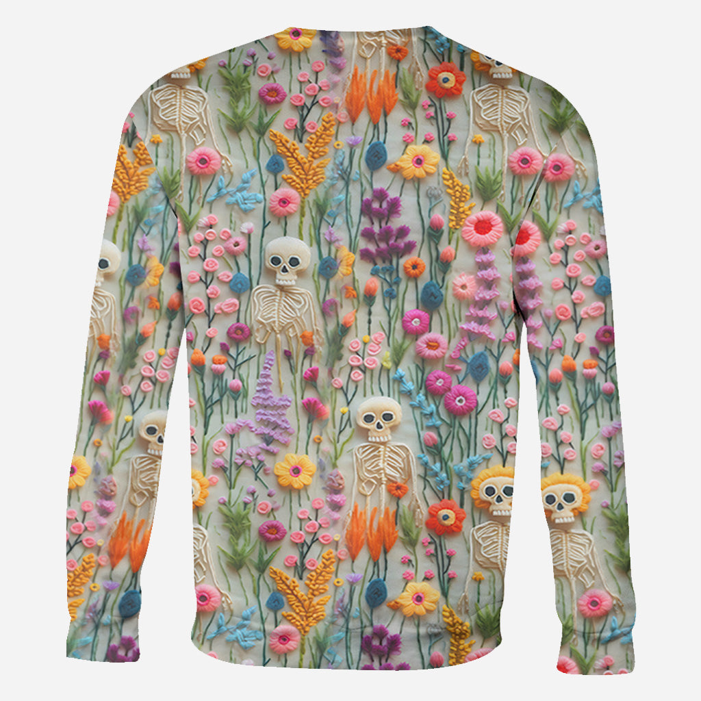 Floral Skeleton - Personalized Skull All Over Shirt