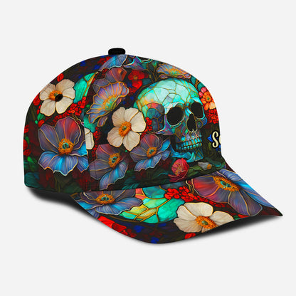 Floral Skull - Personalized Skull Classic Cap