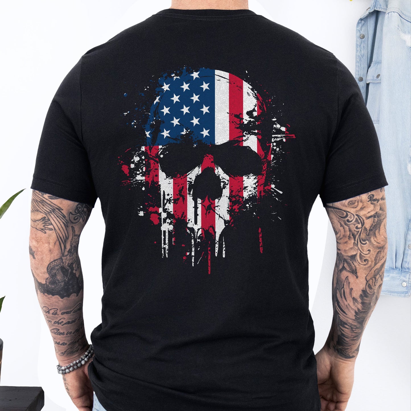 Happy 4th Of july, Patriotic American Skull, This We'll Defend U.S. Veteran T-Shirt TPT1893TS