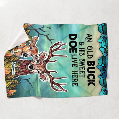 Live Here - Personalized Hunting Blanket