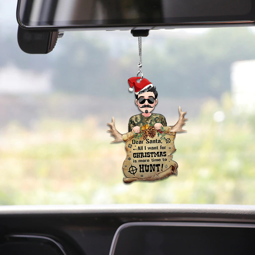 Dear Santa - Personalized Hunting Car Ornament