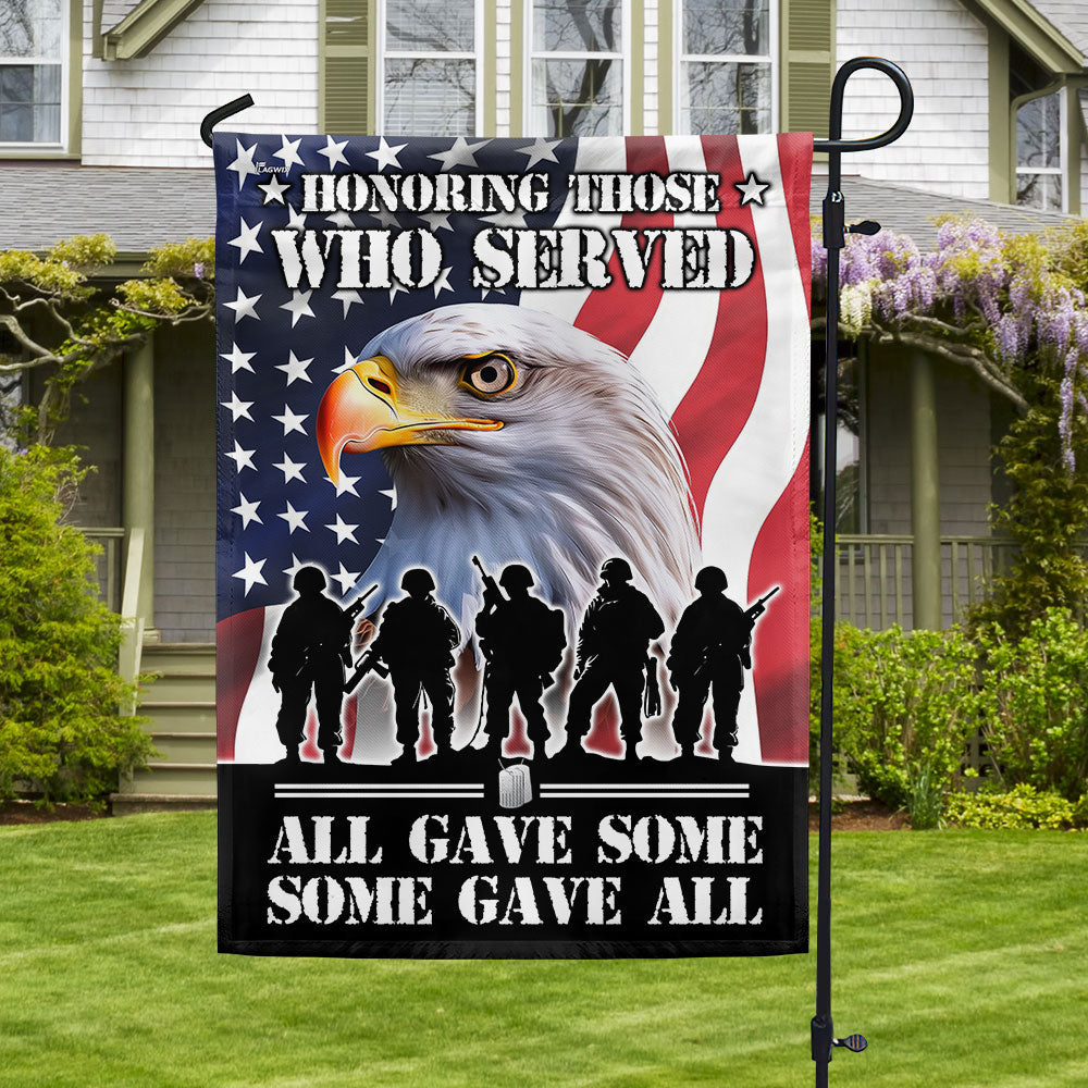 Honoring All Who Served, Veterans Day American Eagle Flag TPT1269F