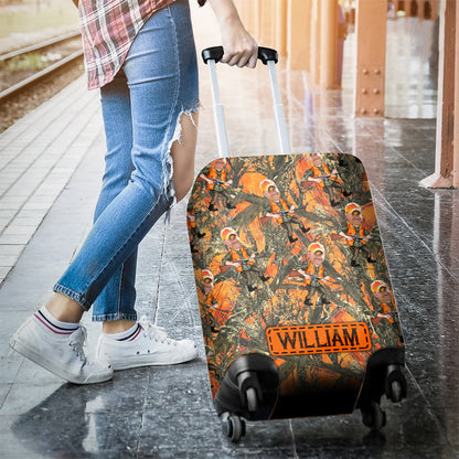 Photo Inserted Hunter - Personalized Hunting Luggage Cover