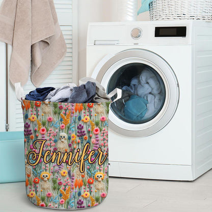 Floral Skeleton - Personalized Skull Storage Basket