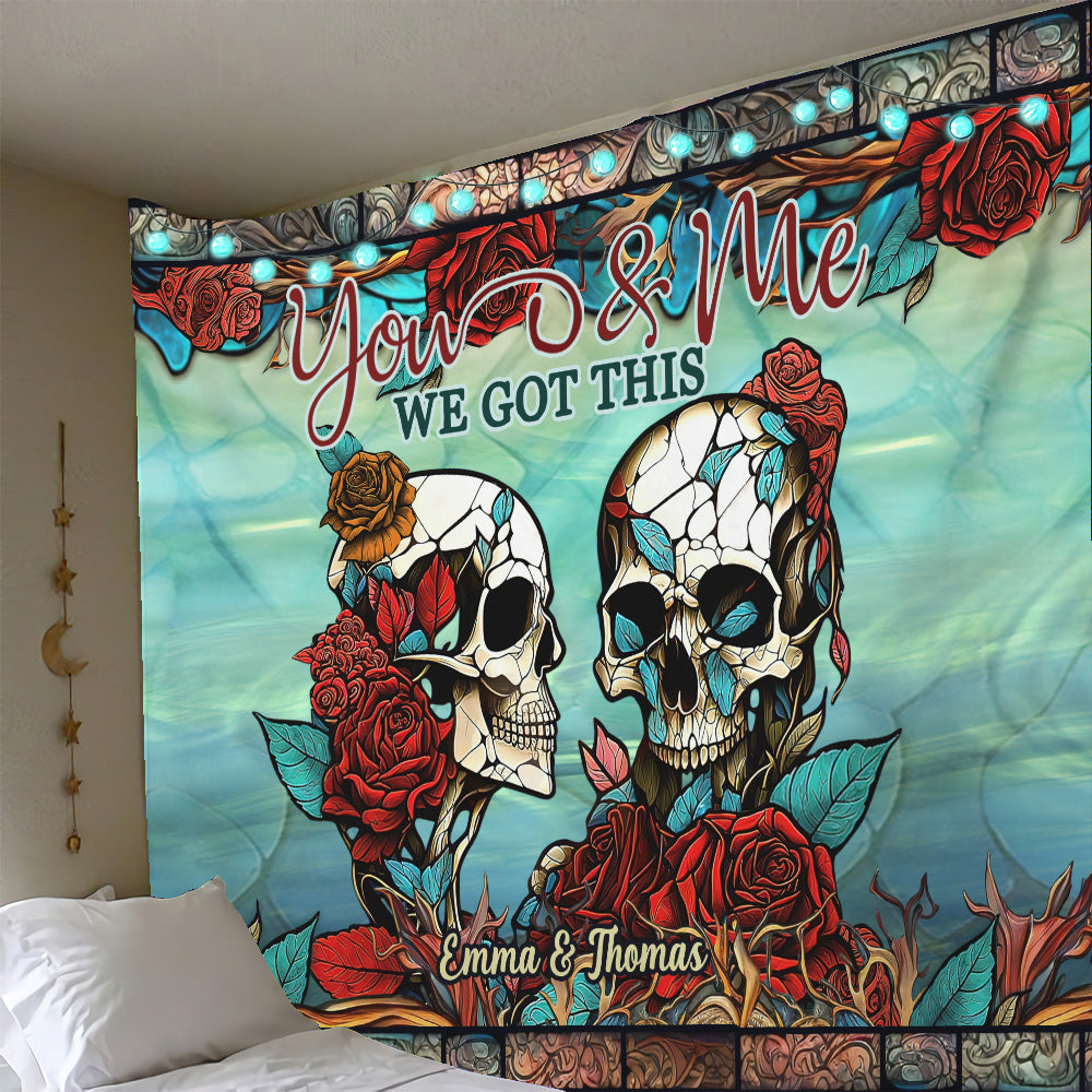We Got This - Personalized Skull Wall Tapestry