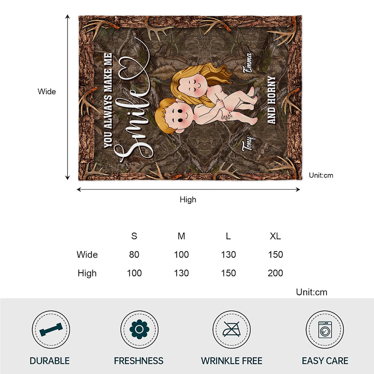 You Make Me Smile - Personalized Hunting Blanket