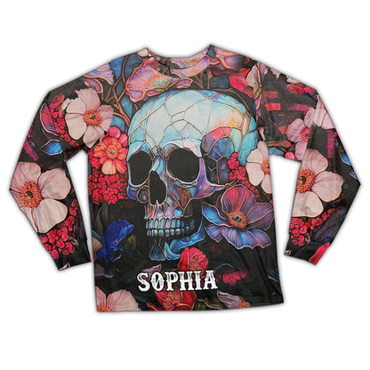 Floral Skull - Personalized Skull Pajamas Set