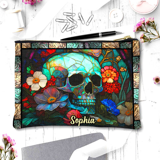 Floral Skull - Personalized Skull Pouch