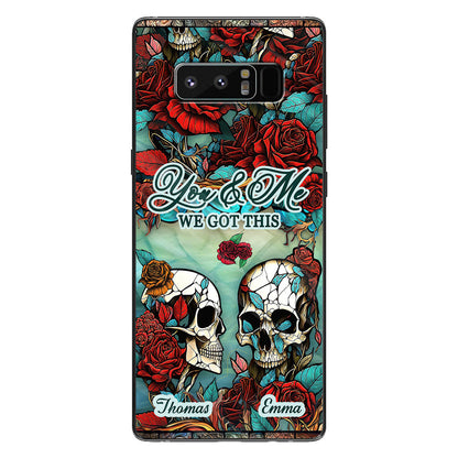 Skull Couple - Skull gift for husband, wife, boyfriend, girlfriend - Personalized Phone Case