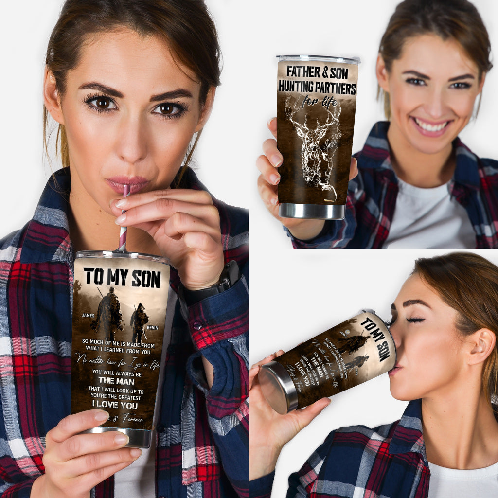 To My Son - Personalized Hunting Tumbler