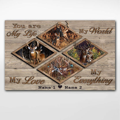 You Are My Life - Personalized Couple Hunting Poster