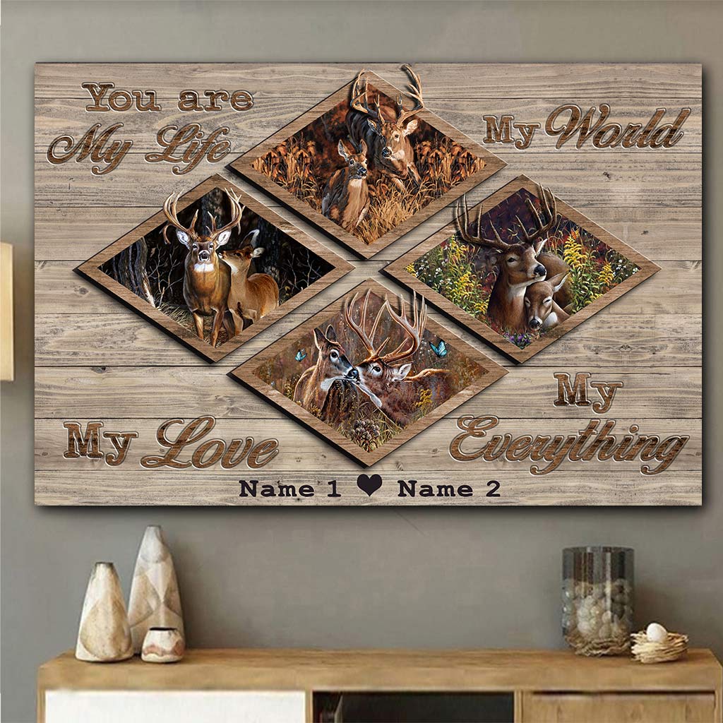 You Are My Life - Personalized Couple Hunting Poster