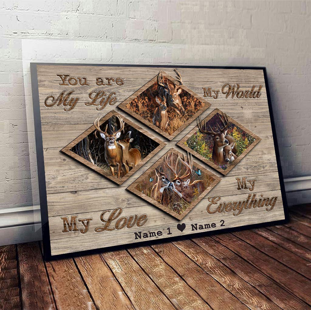 You Are My Life - Personalized Couple Hunting Poster