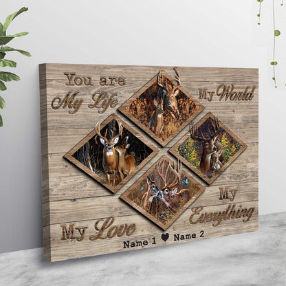 You Are My Life - Personalized Couple Hunting Poster